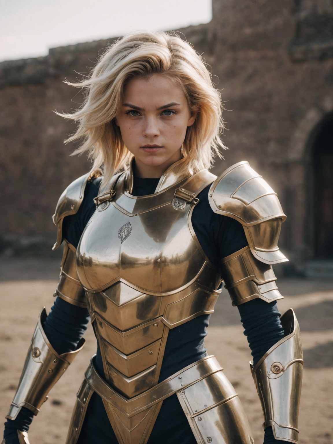 31074470-1850492235-Photo of a girl,cinematic film still,super saiyan, full plate armor.png